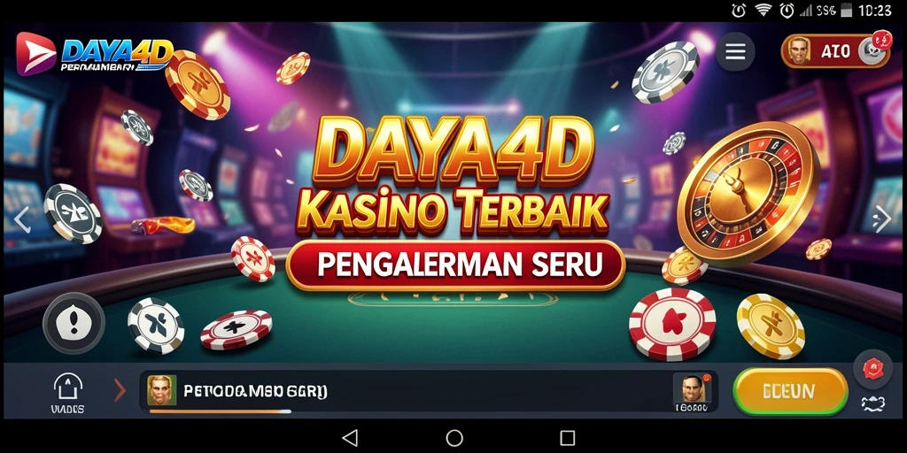 Screenshot menunjukkan gameplay seru dalam game Kasino DAYA4D.