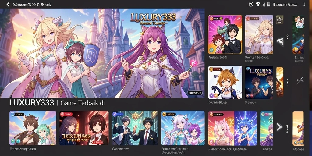Tampilan gameplay LUXURY333 dengan karakter Anime yang dinamis.