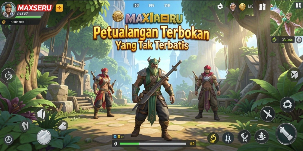 Tampilan gameplay yang menakjubkan di dunia terbuka MAXSERU.