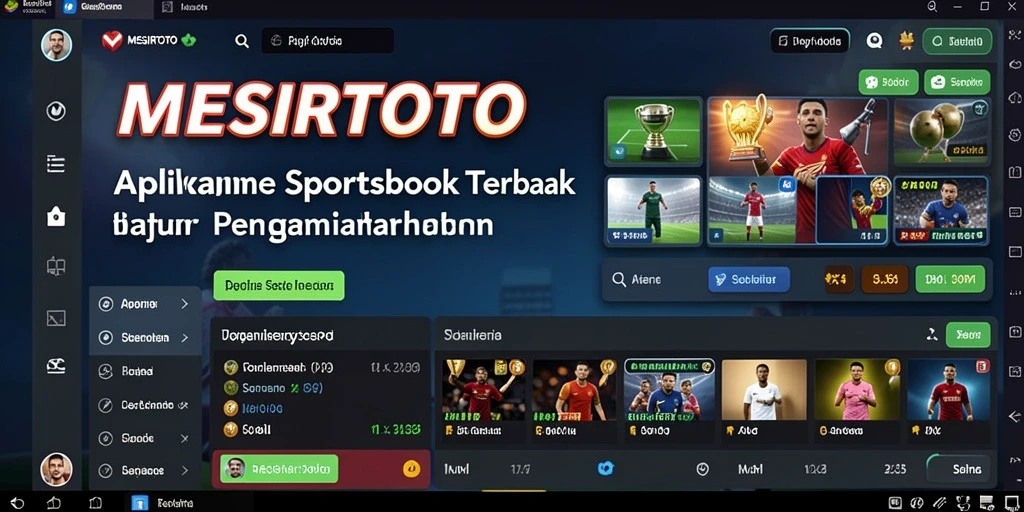 Tampilan utama gameplay aplikasi Sportsbook MESIRTOTO.