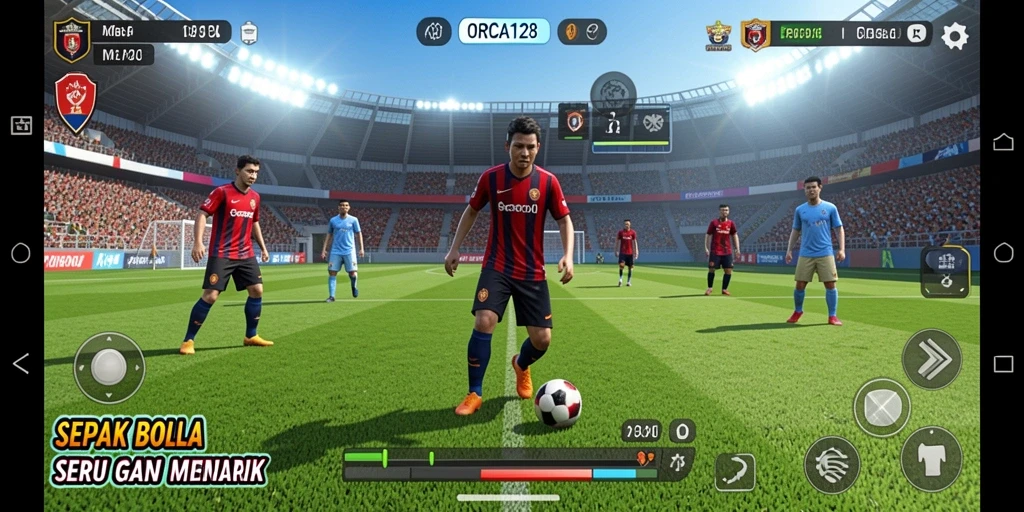 Tampilan mengesankan dari pertandingan sepak bola di ORCA128.
