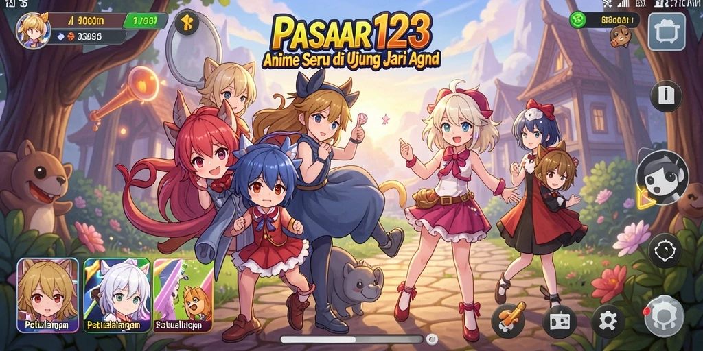 Tampilan menarik dari gameplay PASAR123 yang penuh warna.