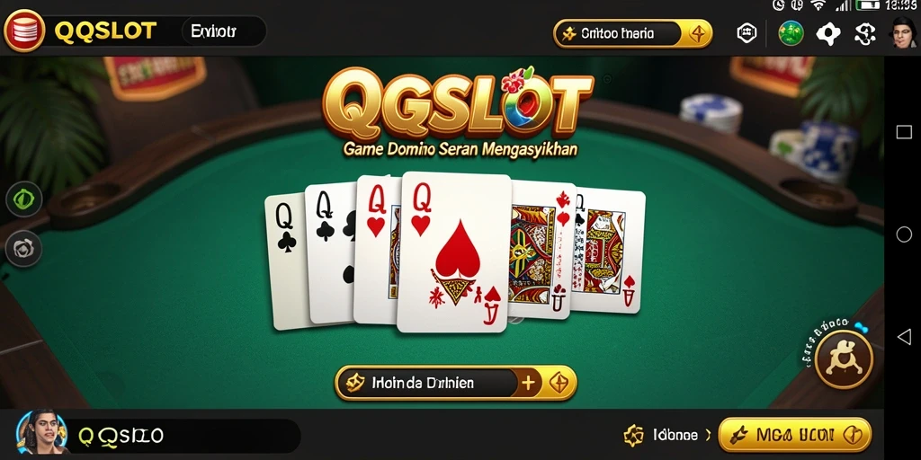 Screenshot gameplay QQSLOT menampilkan aksi domino yang seru.