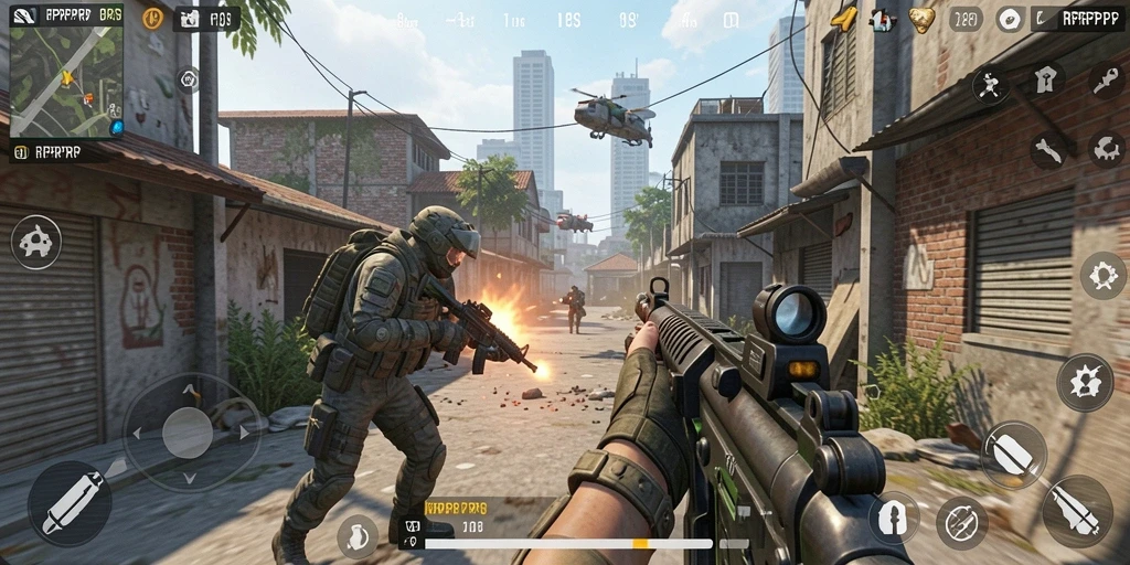 Tampilan gameplay TPS yang memukau dan mendebarkan.