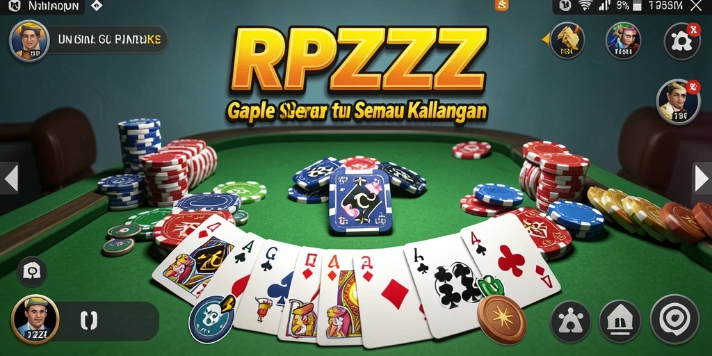Tampilan gameplay RPZZZ saat bermain Gaple yang mengasyikkan.