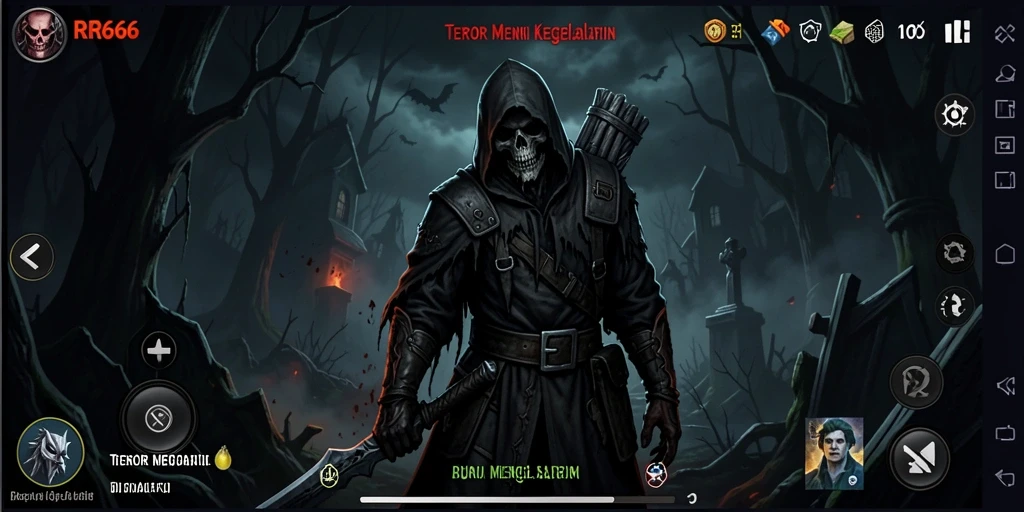 Tangkapan layar utama RR666 dengan gameplay yang mencekam.