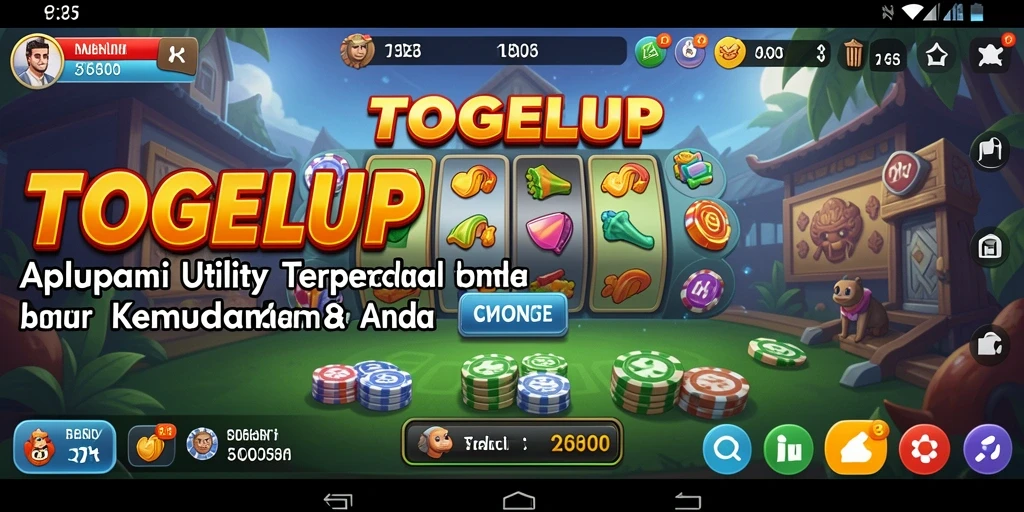 Screenshot utama TOGELUP menunjukkan antarmuka aplikasi yang ramah pengguna.